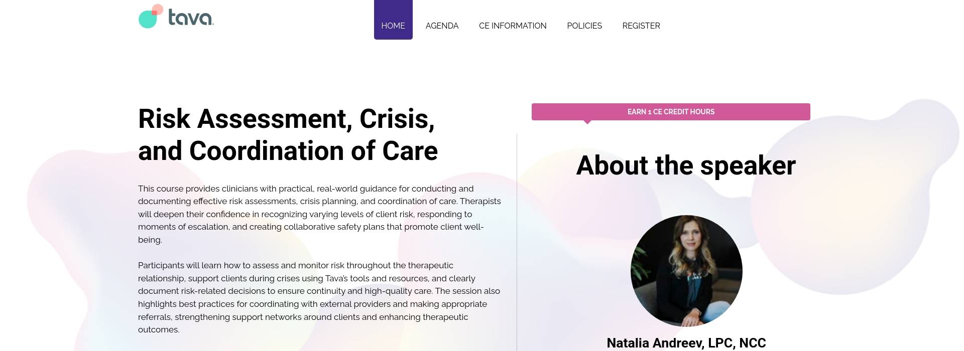 Risk Assessment, Crisis, and Coordination of Care